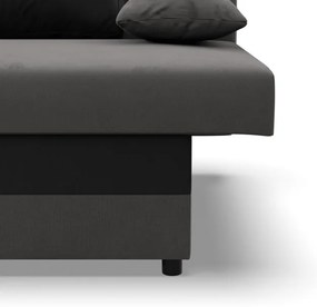 Pohovka NOLA rozkladacia, čierna / sivá