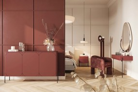 Toaletný stolík Sonatia 100 cm s dvoma zásuvkami - bordová