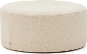 Krémový taburet z textílie buklé Kaeli – Kave Home