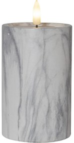 Sivo-biela betónová LED sviečka Star Trading Flamme Marble, výška 15 cm
