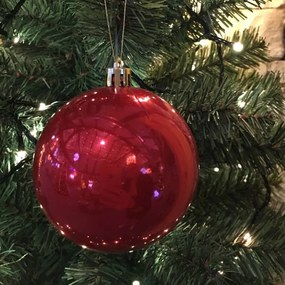 DECOLED Sada vianočných ozdôb červené plastové gule 8 cm, balenie 20 ks