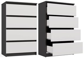 Komoda Malwa M4 70 cm antracit/bílá