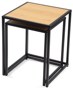 Noela Súprava odkladacích stolíkov s čiernym rámom DUETTA 40, 35