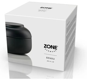 Čierny kameninový kúpeľňový organizér na vatové tampóny Sensu – Zone