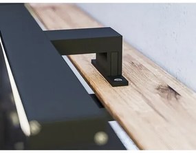 Panlux LED svietidlo na zrkadlo Arven čierna, š. 60 cm, IP44, 12 W