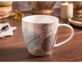 Altom Porcelánový hrnček Listy, 400 ml