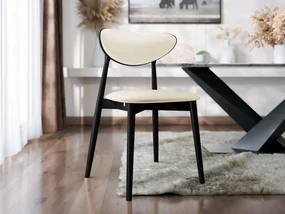 Čalúnená jedálenská stolička KT65/C, Dostupné poťahy: Magic Velvet 2250, Farby: czarny