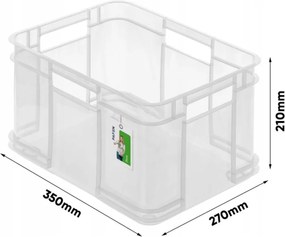 Keeeper Úložný box pre domácnosť aj dielňu, BRUNO M, 16L, 35 x 27 x 21 cm, transparentný