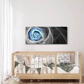 Obraz - Abstraktné ruže modrá (120x50 cm)