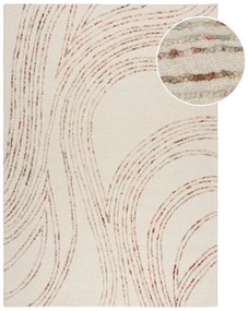 Oranžovo-krémový vlnený koberec 160x230 cm Abstract Swirl – Flair Rugs
