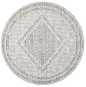 Dekorstudio Moderný okrúhly koberec LINDO 8853 - zelený Priemer koberca: 120cm