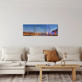 Obraz London Eye (s hodinami) (90x30 cm)