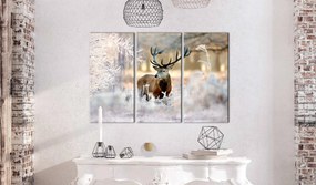 Artgeist Obraz - Deer in the Cold I Veľkosť: 90x60, Verzia: Na talianskom plátne