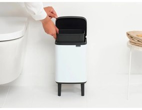 Biely oceľový odpadkový kôš 4 l Bo Hi – Brabantia