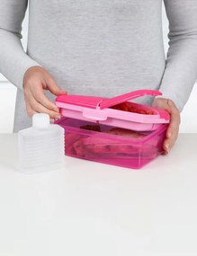 Box na desiatu/obed s priehradkami aj fľaštičkou, 1,5l - mix farieb Farba škatuliek SISTEMA: Modrá