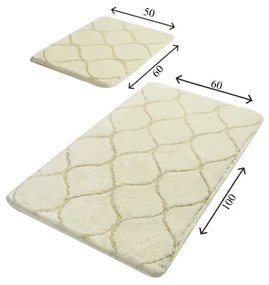 SADA 2x Kúpeľňová predložka INFINITY 60/100 cm béžová