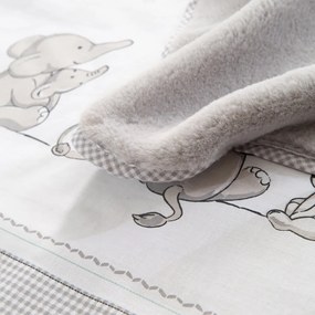 Biela/sivá detská deka z mikroplyšu 80x80 cm Sternenzauber – Roba