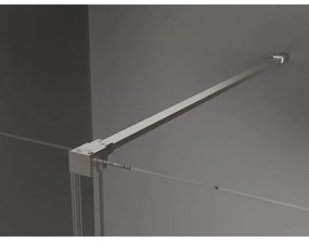 Mexen Velar, sprchový kút s posuvnými dverami 130 x 90 cm, 8mm sklo námraza, brúsená oceľ, 871-130-090-31-97