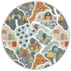 Prateľný detský hrací koberec ø80 cm Farmer's Life – Mila Home