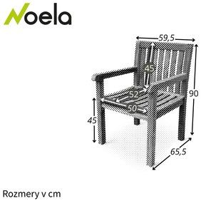 Noela Drevená záhradná stolička Kingsbury