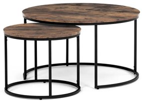 BONTEC Konferenčný stolík 80x80cm, mdf, divoký dub, AF-3002 OAK Farba: Hnedá