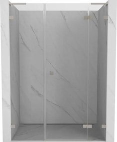 Mexen Lunar L, Otočné pravé sprchové dvere 120 cm, 8mm číre sklo, oceľový profil, 834SL-120-050-97-00-P