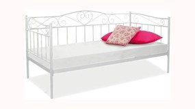Signal Kovová posteľ BIRMA 90 x 200 cm biela