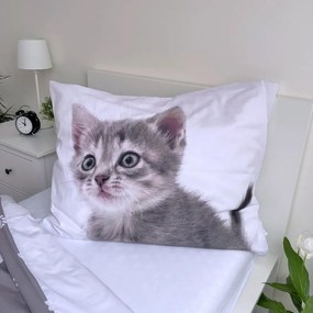 Bavlnené posteľné obliečky Roztomilé mačiatka - 100% bavlna - 70x90 cm + 140x200 cm