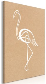 Artgeist Obraz - White Flamingo (1 Part) Vertical Veľkosť: 20x30, Verzia: Premium Print