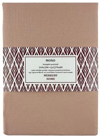 Obliečky Mono bavlna svetloružová 160x200 + (2) 70x80 Merkury Home