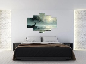 Obraz - Olejomaľba stromu s oceánom (150x105 cm)