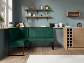 Rohová lavica Bernio 140x200 (tmavozelená) (L). Akcia -20%. Vlastná spoľahlivá doprava až k Vám domov. 1129866