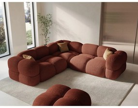 Rohová pohovka v tehlovej farbe Loretto – Cosmopolitan Design