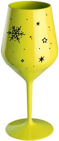 ZIMĚNKA - žltý nerozbitný pohár na víno 470 ml