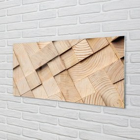 Obraz na skle zloženie zrna dreva 125x50 cm