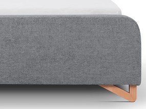 Posteľ Flamingo 180x200 cm, holubí šedá štruktúrovaná tkanina