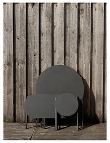 Čierna kovová stolička Disc – Zone