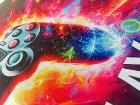 Herný koberec Play s ovládačom – gaming dizajn, nízky vlas Rozmer: 120x170 cm