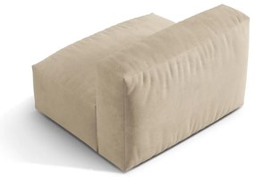 Béžový zamatový modul pohovky (stredový diel) Martina – Micadoni