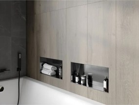 Mexen X-Wall-NR, polica na zapustenie bez príruby 45 x 20 cm, grafitová matná - 19E1452010