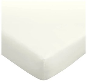 Krémovobiela napínacia plachta z egyptskej bavlny 135x190 cm – Bianca