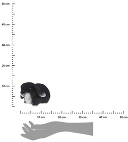 Záhradná figúrka z polyresinu Bunny, 16 cm, čierna