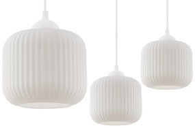 Závesné svietidlo Riffle Spider, 2x biele sklenené tienidlo, w