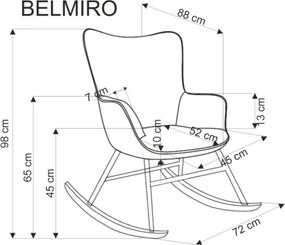 Hojdacie kreslo Belmiro krémové