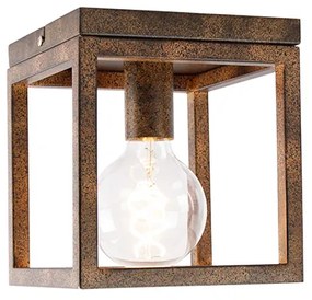 Priemyselné stropné svietidlo hrdzavo hnedé - Cage