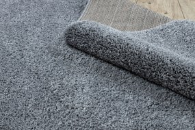 Štvorcový koberec BERBER 9000 So strapcami, shaggy, sivý