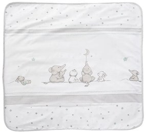 Biela/sivá detská deka z mikroplyšu 80x80 cm Sternenzauber – Roba