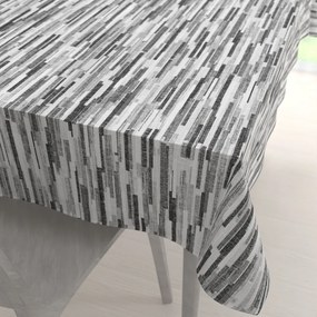 Biante Dekoračný obdĺžnikový obrus Leona LN-175 Sivo-čierne pásiky 120x140 cm