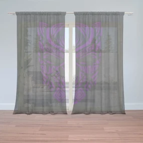 Sablio Záclony BLACK PANTHER wakanda forever Fialový: 2ks 150x250cm