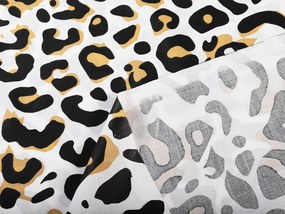 Biante Detský bavlnený záves Sandra SA-409 Leopardí vzor na bielom 150x180 cm